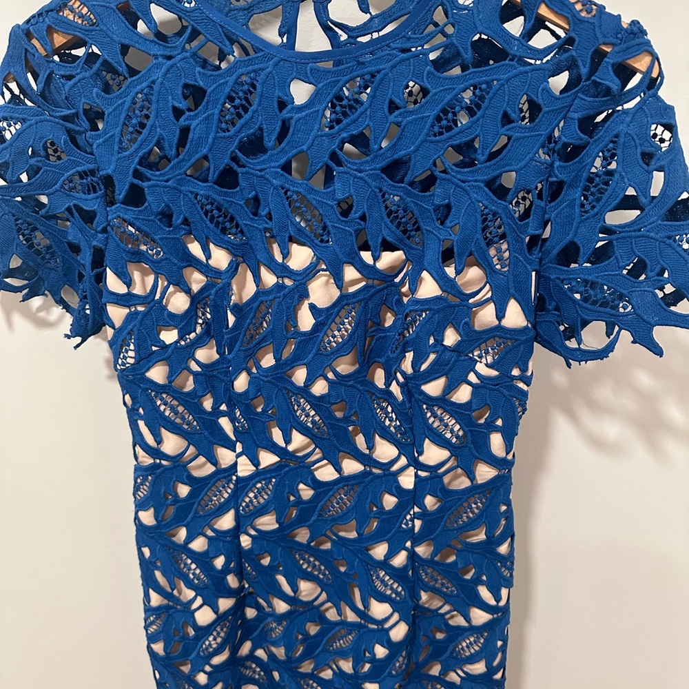 KEEPSAKE the Label Azure Blue Lace Sheath Dress - Picture 4 of 5